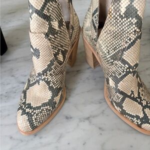 Dolce Vita Snakeskin Ankle Booties